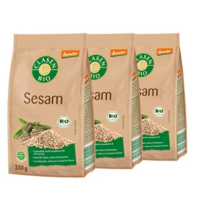 Abbildung von 3x CLASEN BIO Demeter Sesam, ungeschält 250 g