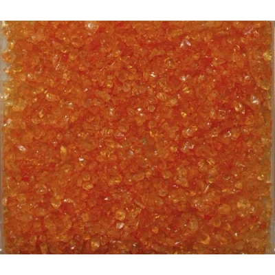 Abbildung von Eurosand GLASNUGGETS 2 4mm. Dekoglas. Kleine Glassteine, Glasgranulat. 1 kg. ORANGE 70
