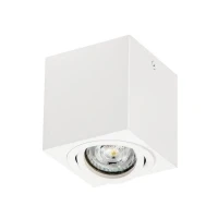 Abbildung von LEDVANCE Spot Surface Square Deckenaufbauspot, weiß, mit GU10 Sockel, kann einfacher oder smarter Lampe bestückt werden, flexibler Ausstrahlwinkel, Schutzklasse IP20, hochwertiges Gehäuse