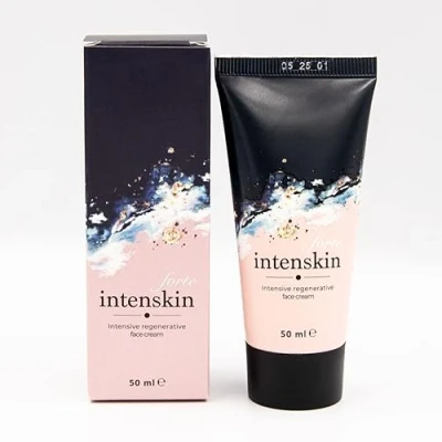 Abbildung von Intenskin forte ist ein 100% Naturprodukt Arganöl Avocadoöl Vitamine und Hyaluronsäure * Original nur im 50ml Pack (1 x 50ml)