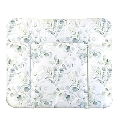 Abbildung von Rotho Babydesign wickelauflage Breit (85 x 72 cm) wickeltischauflage abwaschbar wickelmatte wasserdicht Motiv Natural Leaves