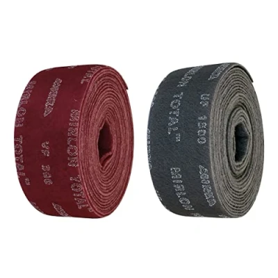 Abbildung von MIRKA 2975026 Mirlon Vlieschleifblätter, 115 mm x 10m, Körnung 1500, grau, UF Verpackungseinheit 1