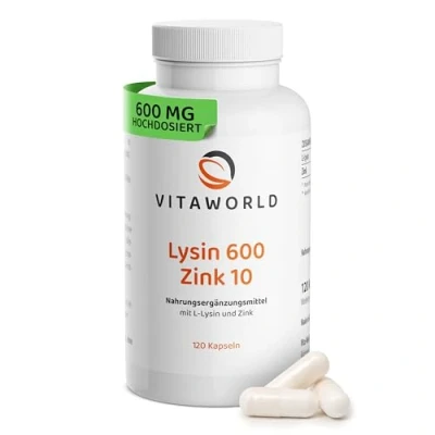 Abbildung von Lysin 600 mg plus Zink 10 Kapseln 120 St