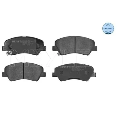 Abbildung von MEYLE 025 253 4818 Bremsbelagsatz ORIGINAL Quality Vorderachse mit akustischer Verschleißwarnung Anti Quietsch Blech HYUNDAI: i20 II Schrägheck