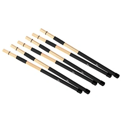 Abbildung von 3 x XDrum XR1R Floppy Sticks (Jazzbesen, Drumsticks, Rods, 19 Stäbe, verstärkter Griff, Länge 40cm)