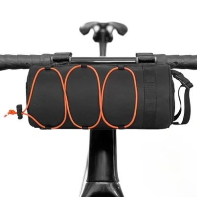 Abbildung von Dasellfa Fahrradtasche Fahrrad, Wasserdicht Fahrradtaschen, Lenker, Fahrradkorb Vorne, Tasche, Lenkertasche, Lenkertaschen, Abnehmbarer Schultergurt (orange)