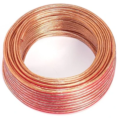 Abbildung von Lautsprecherkabel 2x0,50mm2 25m transparent CCA Audiokabel Boxenkabel