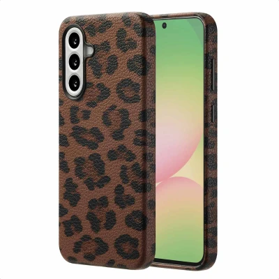 Abbildung von Samsung Galaxy A56 (5G) Hülle MagSafe Kunstleder Selencia Backcover Handyhülle Braun