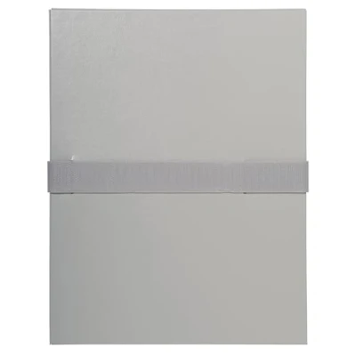 Abbildung von Exacompta 630E Aktenmappe aus Balacron mit dehnbarem Faltenrücken und Klettverschlußband für DIN A4 1 Stück grau Sammelmappe Dokumentenmappe Ideal Büro
