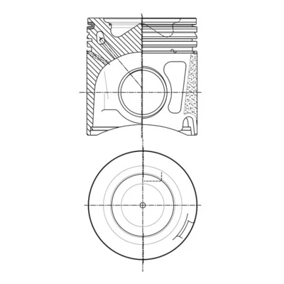 Abbildung von Kolben MAHLE ORIGINAL 007 PI 00150 002