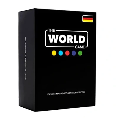Abbildung von The World Game Geographie Kartenspiel Lernspiel für Kinder, Familie und Erwachsene Welt Brettspiele 2 6 Personen Deutsche Version