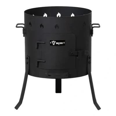 Abbildung von BBQ Toro Kazan Ofen Ø 45 cm Gulaschkessel, Feuerkessel, Outdoor Ofen, Untersetzer Feuer Eintopfofen, Feuerstelle, Außenküche, Gestell Feuerofen, Feuerkesser, Utschak, Dreibein