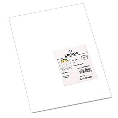 Abbildung von Canson 200040152 Iris Vivaldi glattes, farbiges Papier, A4, weiß 01