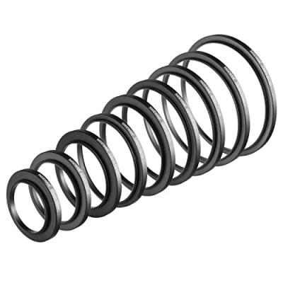 Abbildung von Neewer 9 teiliges Objektivfilter Ring Set, aus eloxiertem Aluminium, inkl. 37 49 mm, 52 55 58 62 67 72 77 82 mm