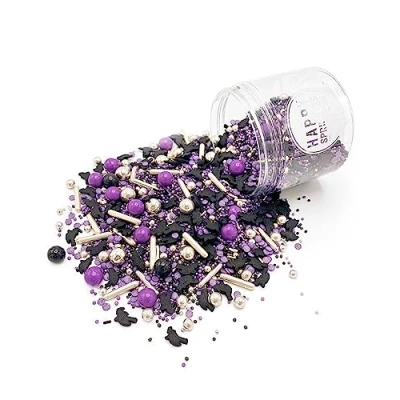 Abbildung von HAPPY SPRINKLES Witch Please 90g Bunter Streusel Mix Mit Schokolade Zum Dekorieren Halloween Tortendeko Für Kekse, Eis &amp; Kuchen Geeignet