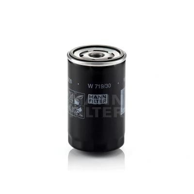 Abbildung von MANN FILTER W 719/30 Ölfilter 3/4 16 UNF mit einem Rücklaufsperrventil Anschraubfilter VOLKSWAGEN: Golf 3 Cabrio, Passat B5 Variant, 4 Variant