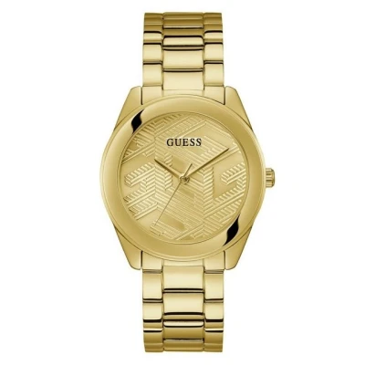 Abbildung von Guess Cubed Uhr goldcoloured, Damen, Größe: One Size, Gold coloured