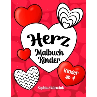 Abbildung von Herz Malbuch ab 4: Kinder Mädchen Geschenke Mitbringsel Kindergeburtstag