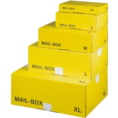 Abbildung von 20 x smartboxpro Versandkarton MAILBOX XL 465x345x180mm gelb/anthrazit