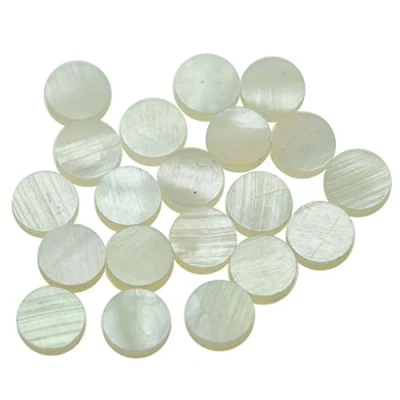 Abbildung von KAISH Griffbrett Einlagen in Punktform, für Gitarre und Bass, 20 Stück 6mm White Mother of Pearl