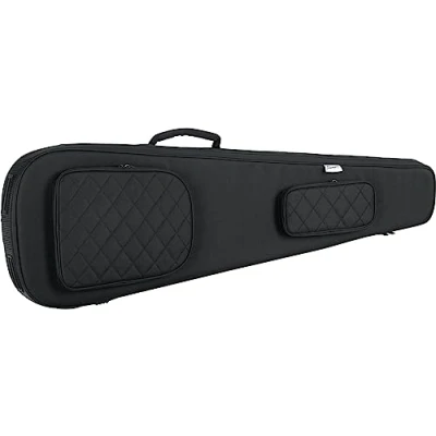 Abbildung von Shaman EBBT 2122BK E Bass Tasche Dick gepolsterter Gigbag für Bässe Verstellbare Halsstütze mit Klettsicherung Gepolsterte Außentaschen Extra Tablet Fach Versenkbare Rucksackgarnitur