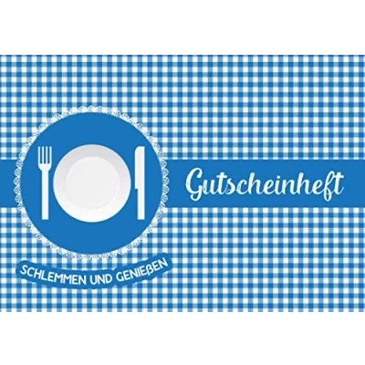 Abbildung von Gutscheinheft Schlemmen und Genießen: Leeres Gutscheinbuch zum selbst ausfüllen, Geschenkidee Essen, Trinken, Kochen
