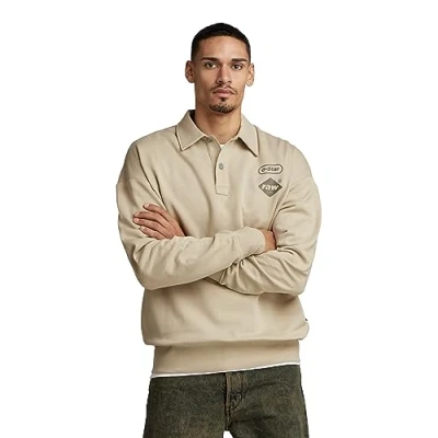 Abbildung von G STAR RAW Herren Polo loose sweat, Beige (westpoint khaki D23495 B782 C531), S