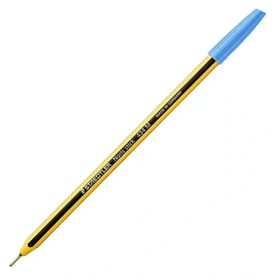 Abbildung von STAEDTLER Packung mit 10 Kugelschreiber Noris Stick Farbe Hellblau