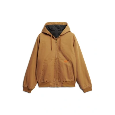 Abbildung von Superdry Surplus Hooded Winterjacke, Herren, Größe: Large, Denim co tobacco brown