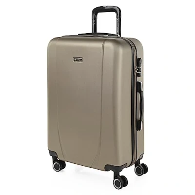 Abbildung von ITACA Koffer Mittelgroß, Hartschalenkoffer L, &amp; Trolleys, Hartschalenkoffer, Groß für Vielreisende 71160, Champagner