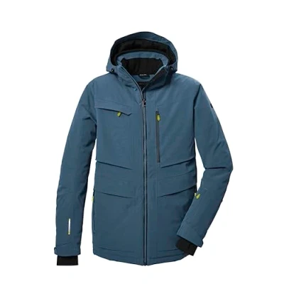 Abbildung von killtec Herren Skijacke/Funktionsjacke mit abzippbarer Kapuze und Schneefang KSW 43 MN SKI JCKT, stahlblau, XXL, 41976 000