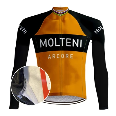 Abbildung von Retro Radjacke (fleece) Molteni Orange RedTed