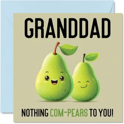 Abbildung von Geburtstagskarte für Großvater Nothing Com Pears lustige von Enkelsohn Enkelin, Großvater, Geburtstagsgeschenke, 145 mm x mm, Witz Grußkarten Männer und Ihn