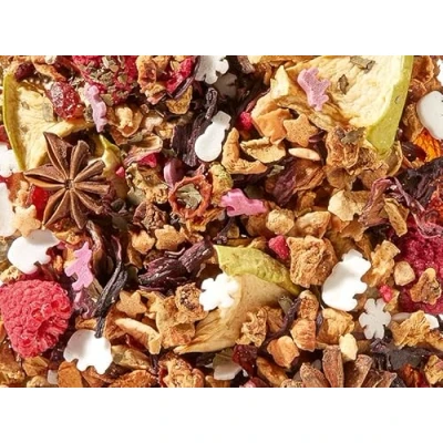 Abbildung von teemando® Früchteteemischung Wichtel&#039;s Weihnachtswunsch Himbeer Bratapfel Note aromatisiert. 1 kg