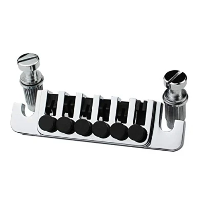 Abbildung von Guyker Guitar Bridge Tailpiece Tune O Matic Bridges Replacement for EPI LP SG 6 String Electric (Chrome)