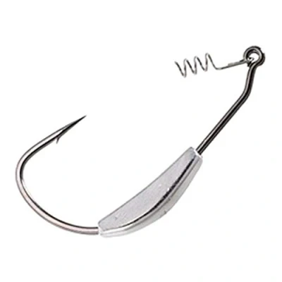 Abbildung von Gamakatsu Weighted Superline Spring Lock 4 Offsethaken zum Spinnfischen, Wide Gap Haken für Gummiköder, Angelhaken, Offset Haken, Größe/Gewicht:Gr. 4/0 / 3.50g