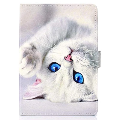 Abbildung von XTstore Universal Hülle für 9 10.1 Zoll Tablet, Folio Case Schutzhülle Fire HD 10, Samsung Galaxy Tab A 10.1/Tab E 9.6&quot;, Huawei MediaPad T3/T5 iPad Air 10.5,Lenovo TB X103F/Tab E10, Katze