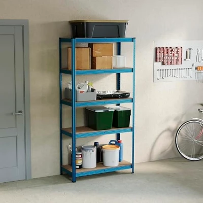 Abbildung von Home Vida Regale, Stahl und Mitteldichte Holzfaserplatte, Blau, Standard