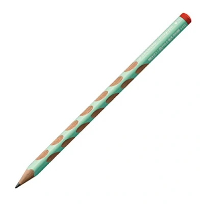 Abbildung von Ergonomischer Dreikant Bleistift für Rechtshänder STABILO EASYgraph in pastellgrün Einzelstift Härtegrad HB