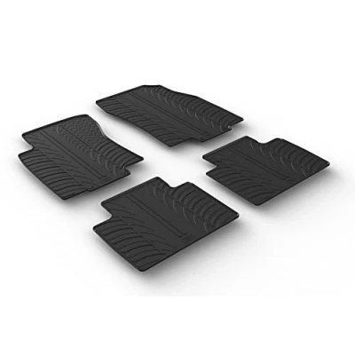 Abbildung von Gledring 0030 Fußmattensatz Gummi vorne und hinten 4 schwarz 750mm 550mm RENAULT: Koleos 2