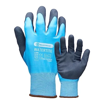 Abbildung von Blackrock Watertite Arbeitshandschuhe, vollständig wasserdicht, mit sandiger Latex Handflächenbeschichtung für hervorragenden Nass und Trockengriff, Größe 10/XL