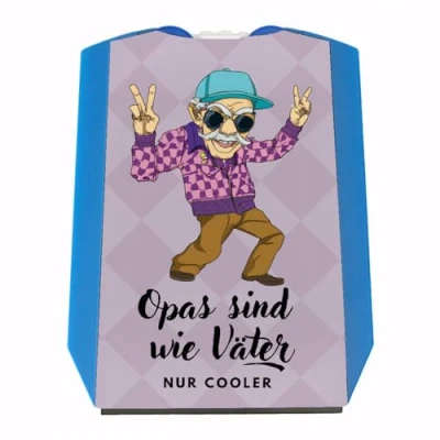 Abbildung von Opas sind wie Väter nur Cooler Parkscheibe Eiskratzer Wasserabstreifer und Einkaufswagen Chips
