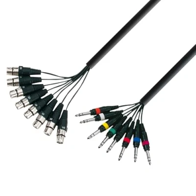 Abbildung von Adam Hall Cables KMCO5XMPPM38 Multicore Kabel 8 x 6,3 mm Klinke stereo auf XLR male 5 m