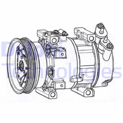 Abbildung von DELPHI CS20533 Kompressor 7V16 PAG 46 DACIA: Sandero I, Logan I MCV, Limousine
