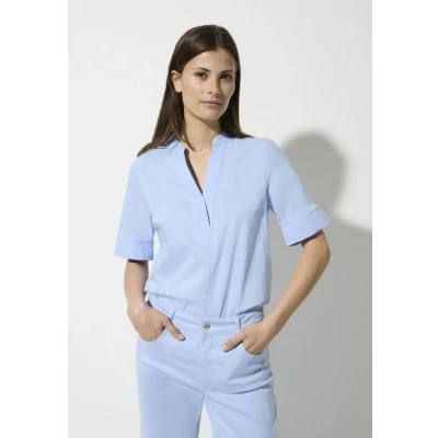 Abbildung von More &amp; WITH Vneck Bluse, Damen, Größe: 46, Hellblau