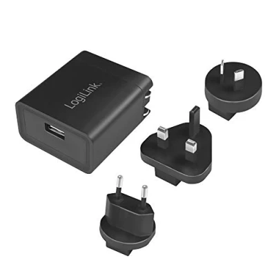 Abbildung von LogiLink USB Steckdosenreiseadapter für 2,1A Fast Charging, 10,5W Smartphone Ladegerät