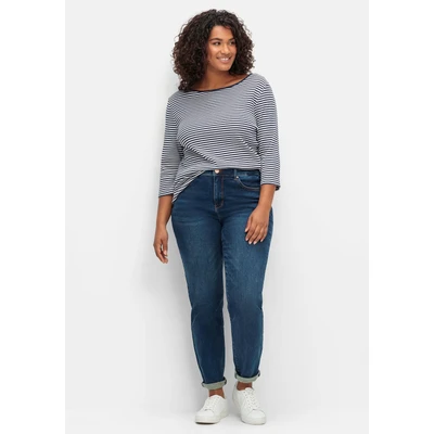 Abbildung von Sheego Stretch Jeans Slim Fit, Damen, Größe: 40, Dark blue denim