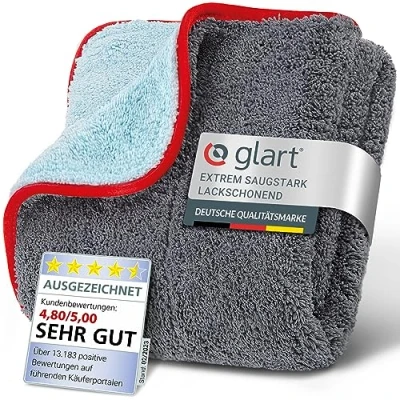 Abbildung von Glart 471PP Pkw Mikrofasertuch Auto Trockentuch 60x40cm Poliertuch (80% Polyester, 20% Nylon, 40x60 cm)