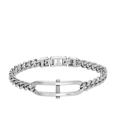 Abbildung von Fossil Armband, Herren, Größe: One Size, Silber