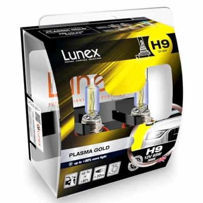 Abbildung von Lunex H9 PLASMA GOLD 709 Scheinwerfer Halogenbirnen Lampen Gelb 12V 65W PGJ19 5 2800K duobox (2 Stücke)